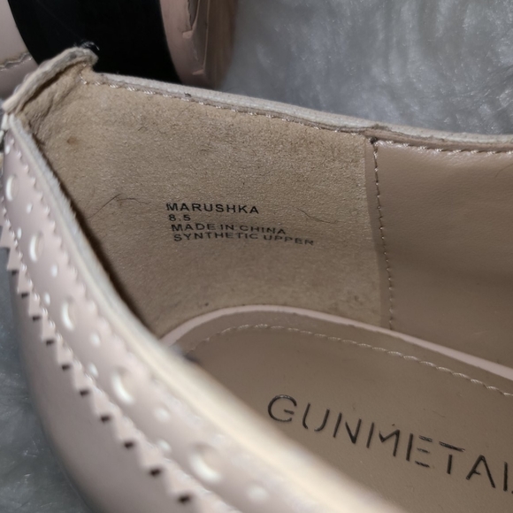 Gunmetal S. 8.5 Blush Pink Vegan Point Toe Oxford - Picture 8 of 8